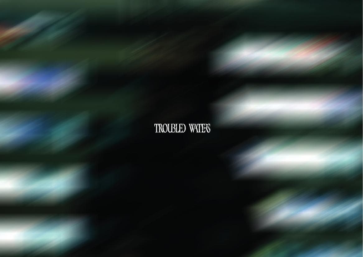 Troubled Waters invitation card front