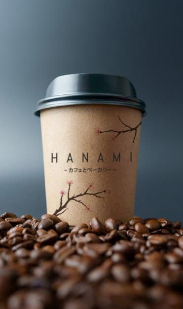 Hanami branded coffee cup